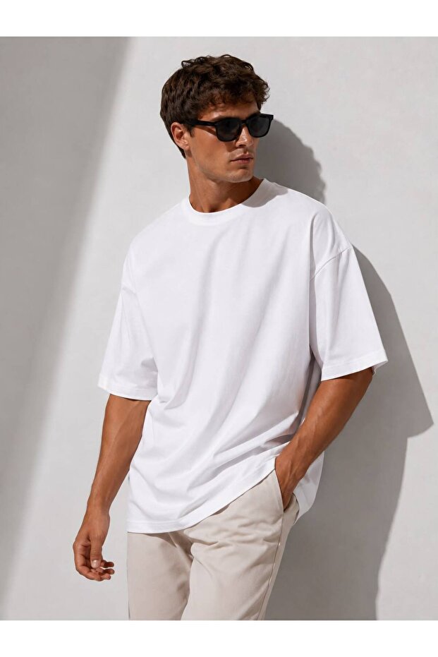 Premium Oversize Men's T-Shirt Soft Textured 100% Cotton Comfortable Fit