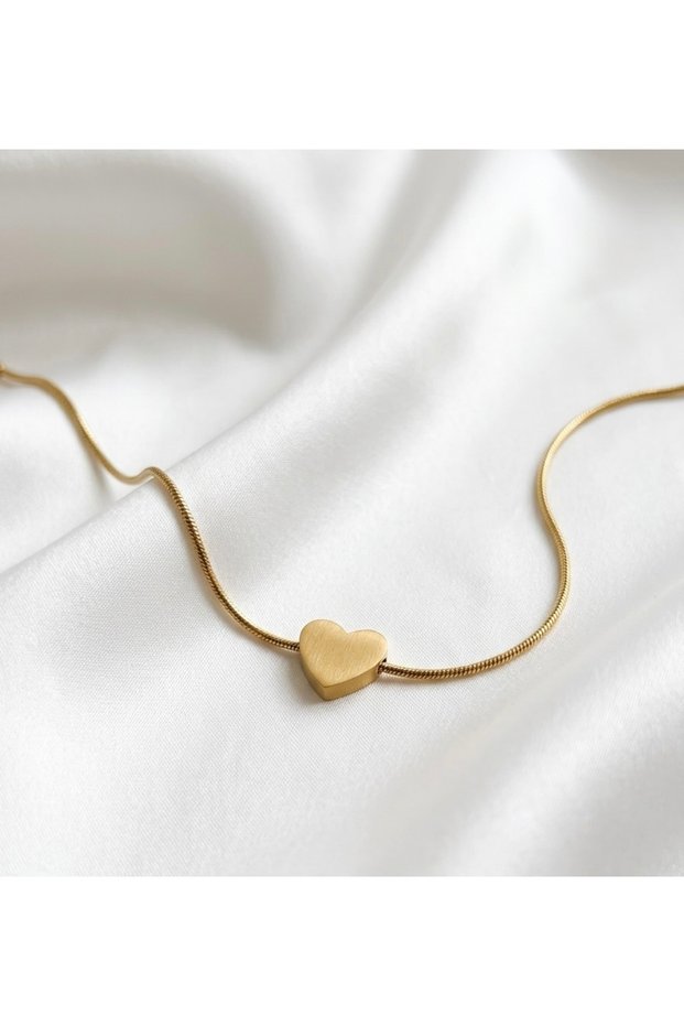 Heart Symbol Steel Bracelet - Gold
