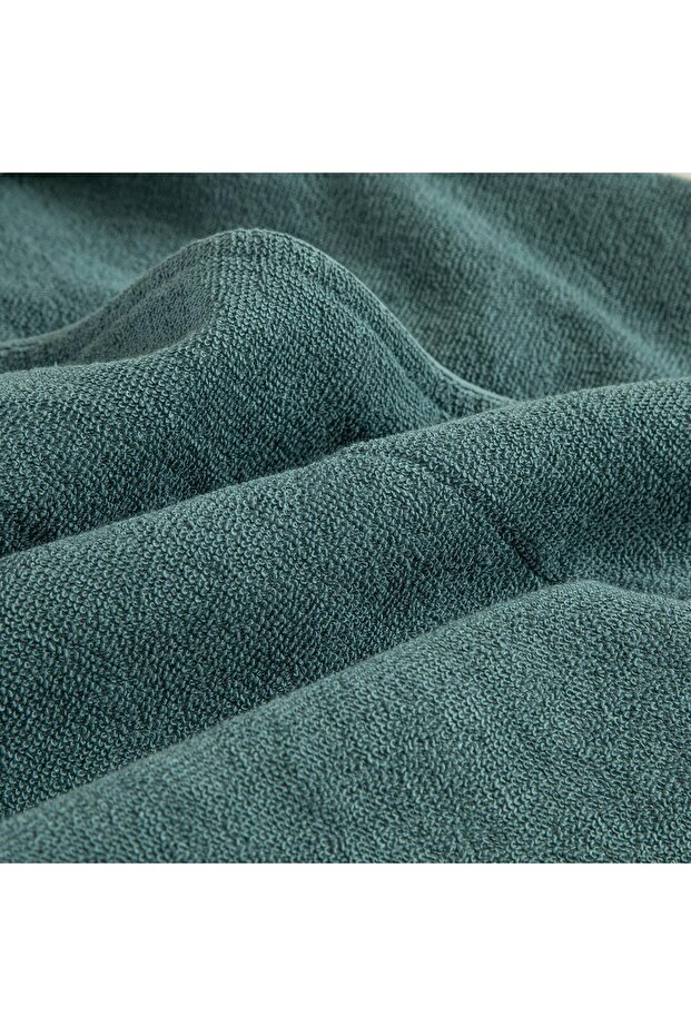 Solid Bamboo Unisex Bathrobe Smoke Turquoise - 3