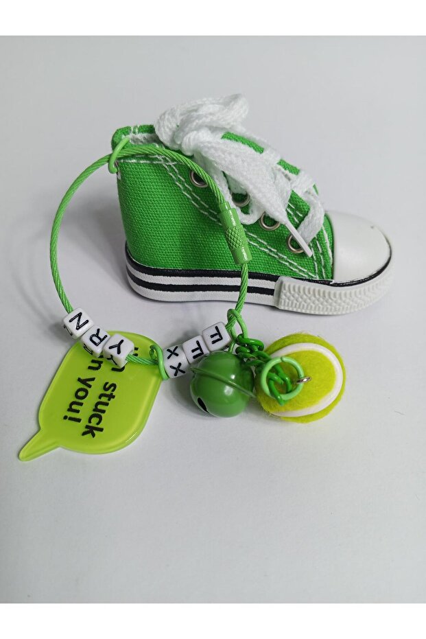 Women's Imported Mini Sneakers with Bell Bag Charm