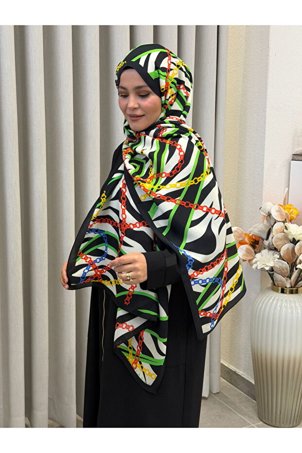 شال فسكوزي فلوش إليسا 75×190 أسود