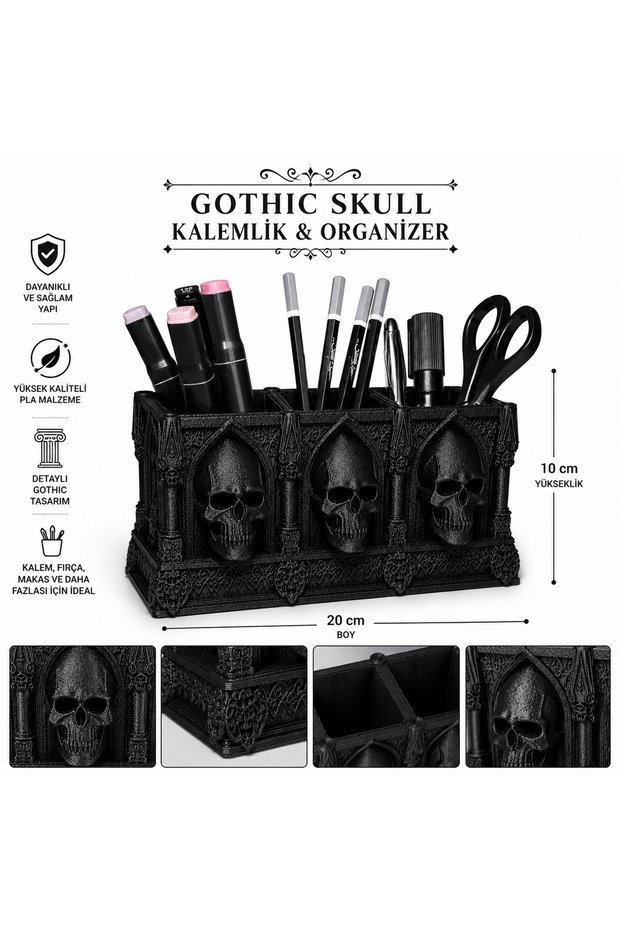 Gothic Skull Kalemlik & Organizer