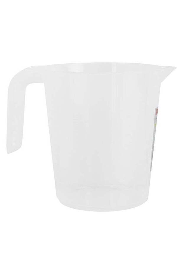 Transparent Measuring Pot With Handle White 1Liters