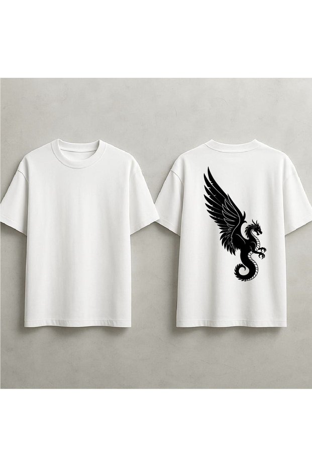 Dragon Print Oversized T-Shirt