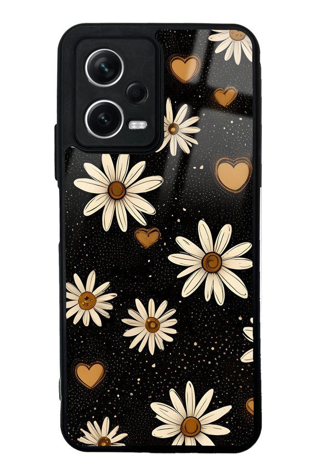 Xiaomi Redmi Note 12 5g Glossy Phone Case with Midnight Daisies Design