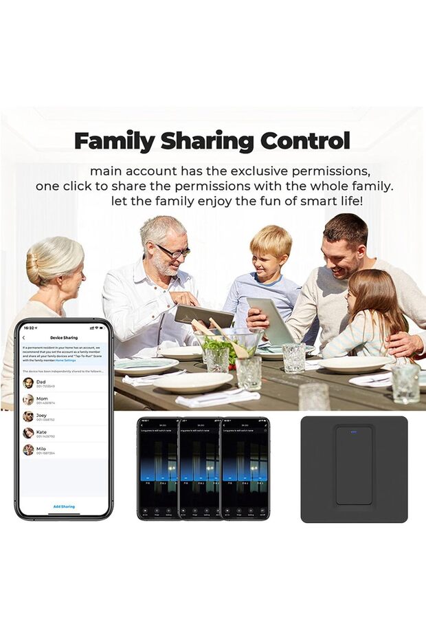 🔌 Smart Voice Control Light Switch - No Neutral Wire Required - 7