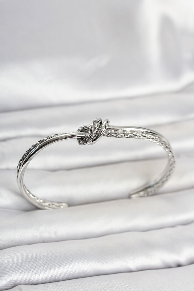 Silver Color Knot Model Brass Women's Bracelet - Ebj260612W44071
