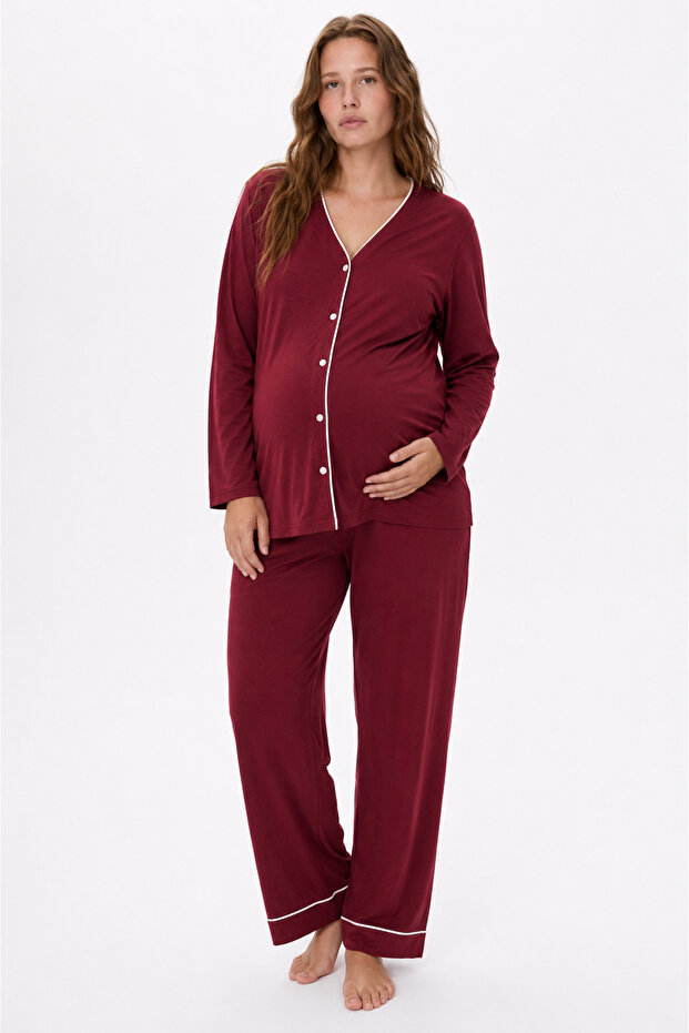 Bamboo Fabric Maternity and Postpartum Comfortable Soft Pajama Set