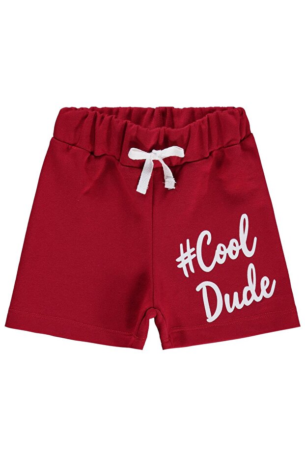 Tough Kid Printed Capri for Ages 2-5 - Red
