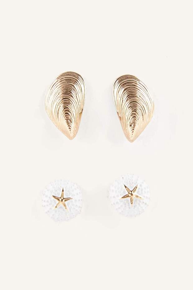 Women's 2-Piece Sea-Themed Earrings H7420Axns