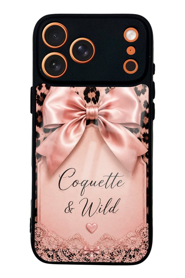iPhone 17 Pro Coquette Wild Bow Design Glossy Phone Case
