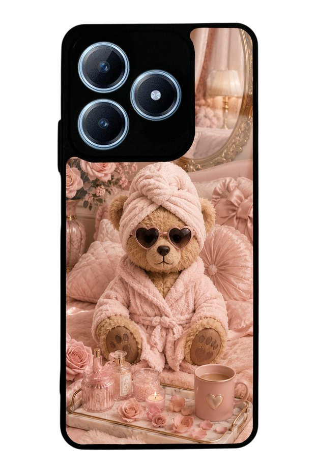 Realme C63 Pink Teddy Spa Design Glossy Phone Case