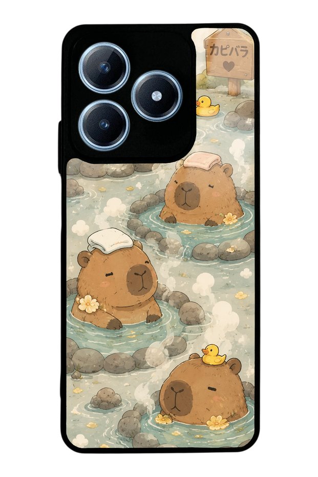 Realme C63 Capybara Onsen Design Glossy Phone Case