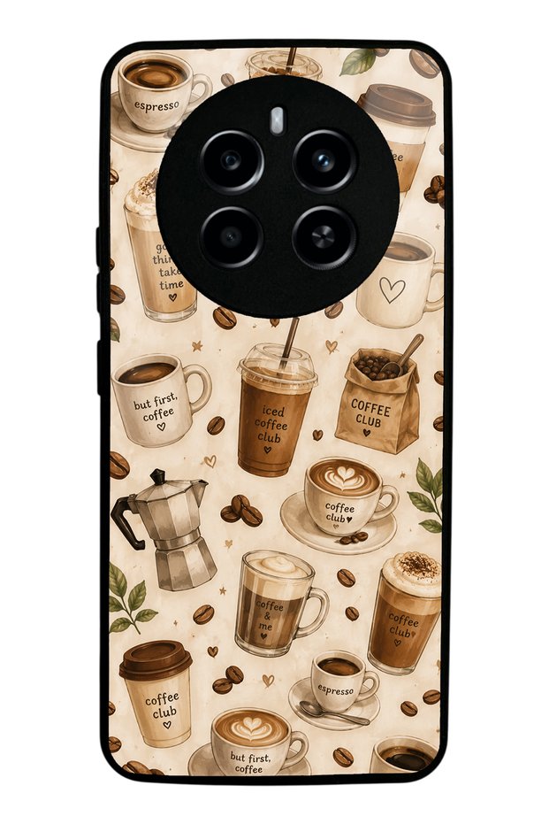 Realme 12 Pro Plus Coffee Club Design Glossy Phone Case