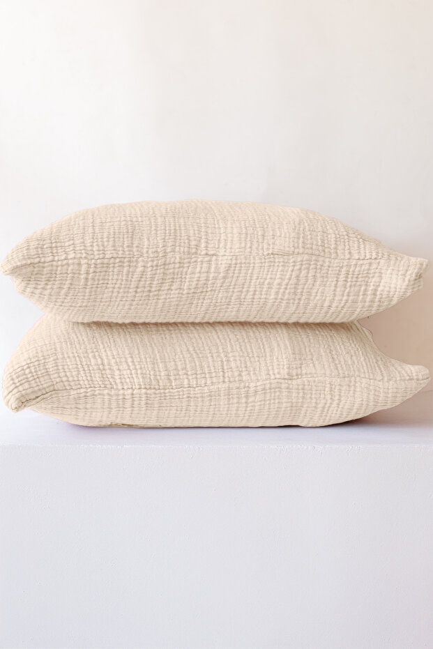 4 Layer Muslin Pillowcase Set of 2 50X70 cm 100% Cotton Breathable