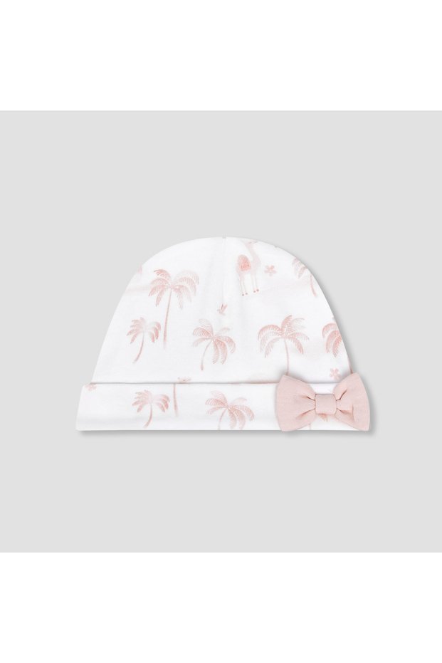 Cap with Palm Tree Print