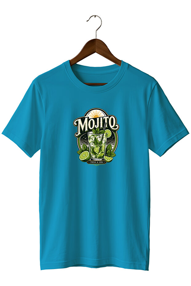 Mojito Cocktail Unisex Cocktail Printed Regular Fit Crew Neck T-Shirt