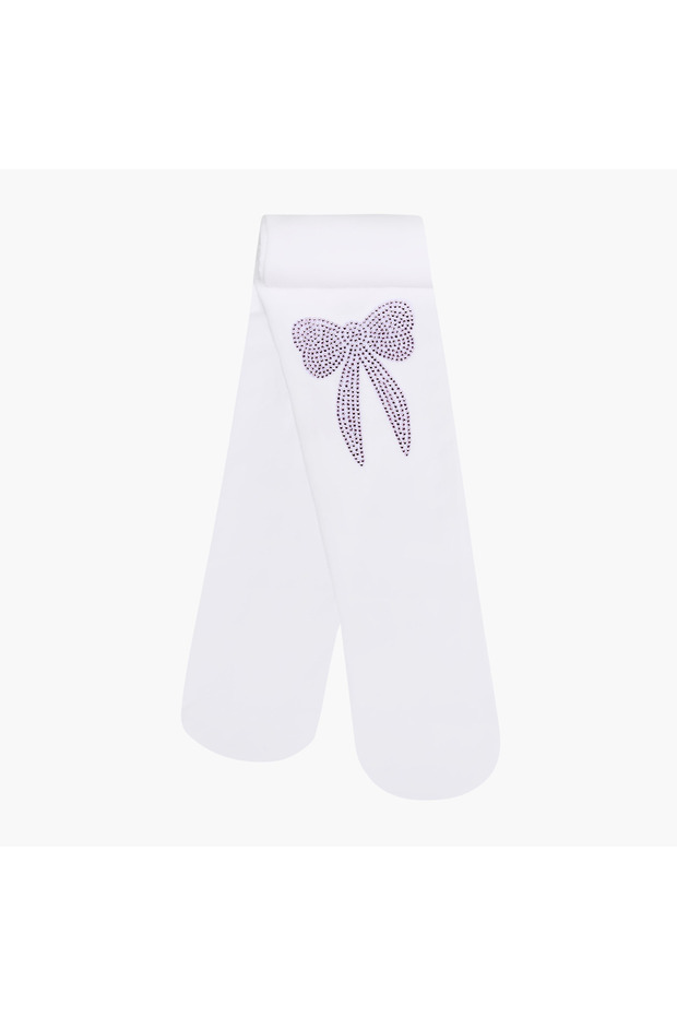 Tights with Bow Embellished Design