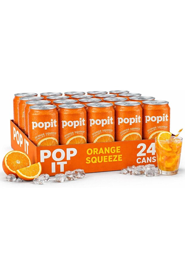 Orange Squeeze Orange Soda 24 Pack 300ml Cans - Fizzy Carbonated Soft Drink