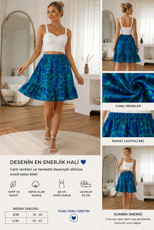 Minella Fashion Summer Standard Size Skirt (Length 50cm)