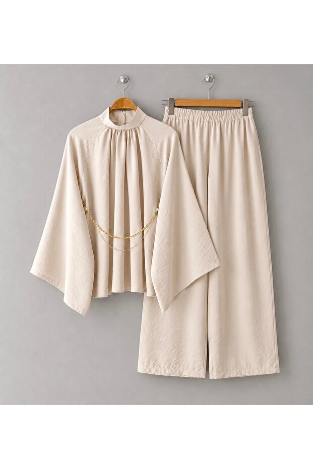 Accessory Detailed Premium Fabric Lissie Double Set