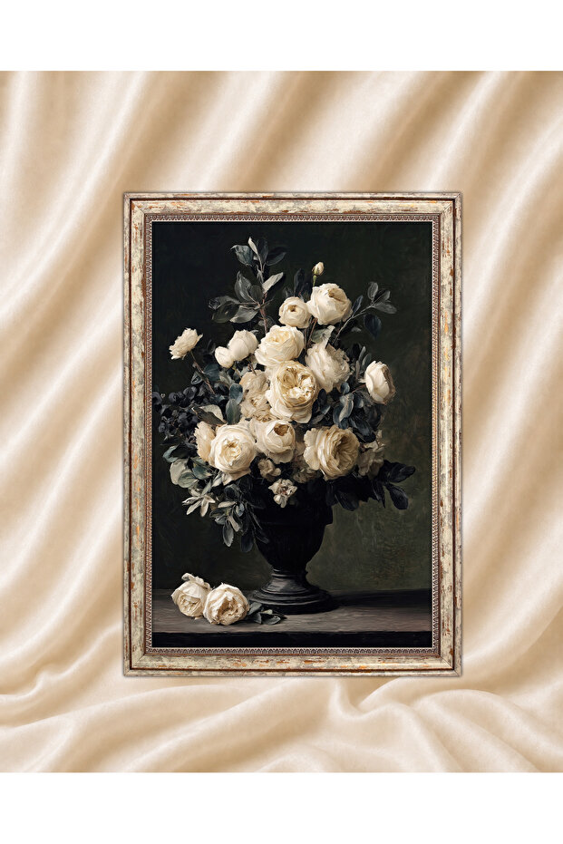 Vintage Painting Cream Antique Framed Painting Models