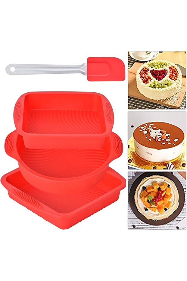 Bread Baking Mould And Loaf Tin, Set Of 3 Non-Stick Silicone Moulds Including Cake Bread