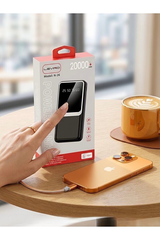 Power Bank 20000mAh | Portable Charging Power Bank with LED Battery Display