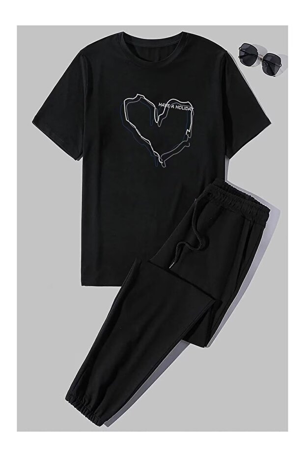 Unisex Oversize Shorts Set Short Sleeve T-Shirt Comfortable Fit Summer Casual Sports