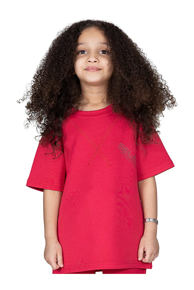 Kids Drop Shoulder Sleeve Oversized T-Shirt