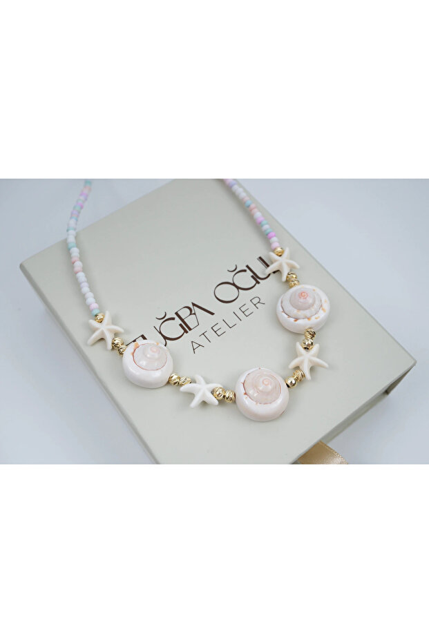 Ykl105 Sea Shell and Starfish Pendant