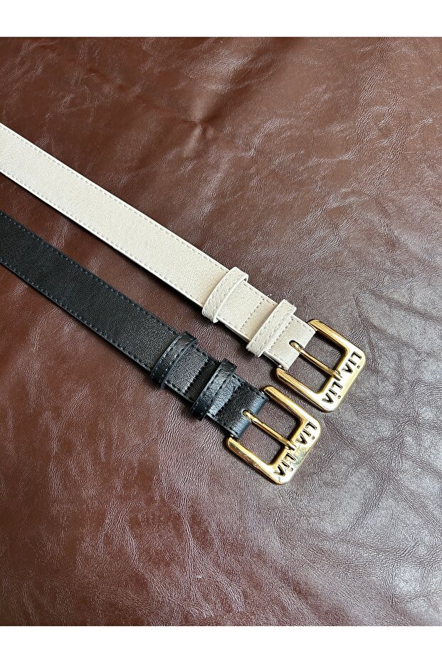 2-Pack Lend Lia Model Buckle Jacket Belt Dress Belt Trouser Belt
