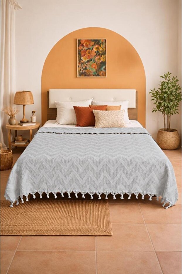 Elit Jacquard Double Single Pique 200X230 cm Gray