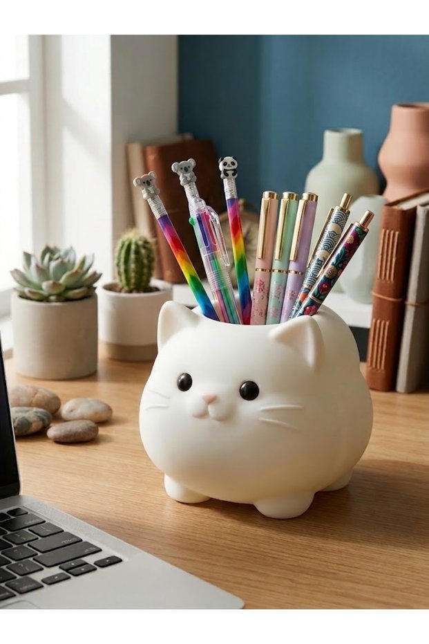 Cat Design Pen Holder