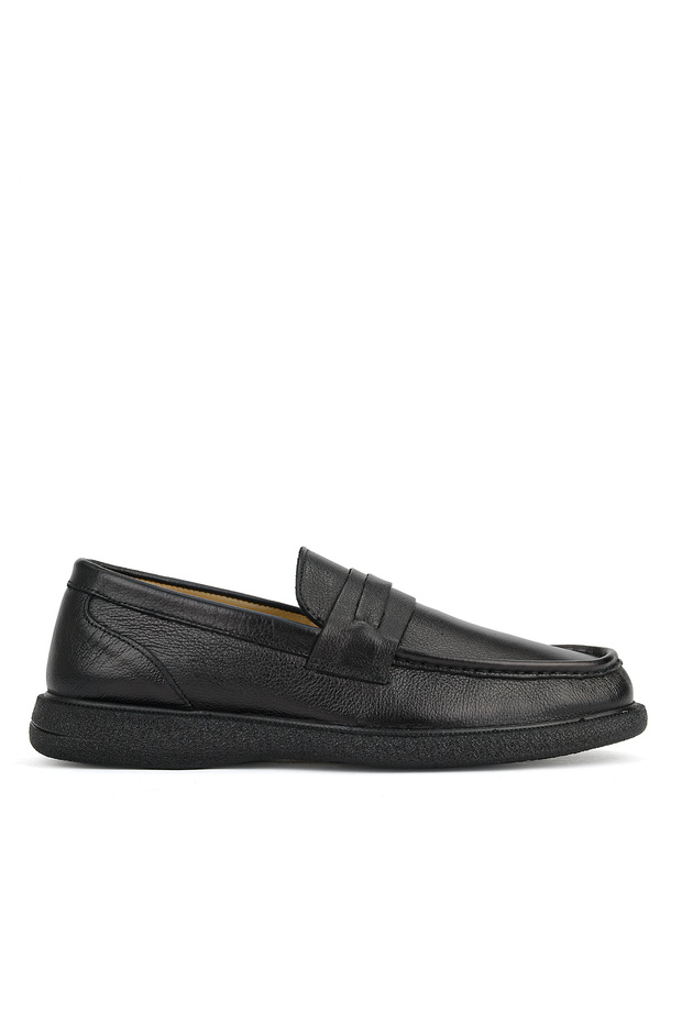 , Men's Genuine Leather Casual Shoes 1611065Z712 Black