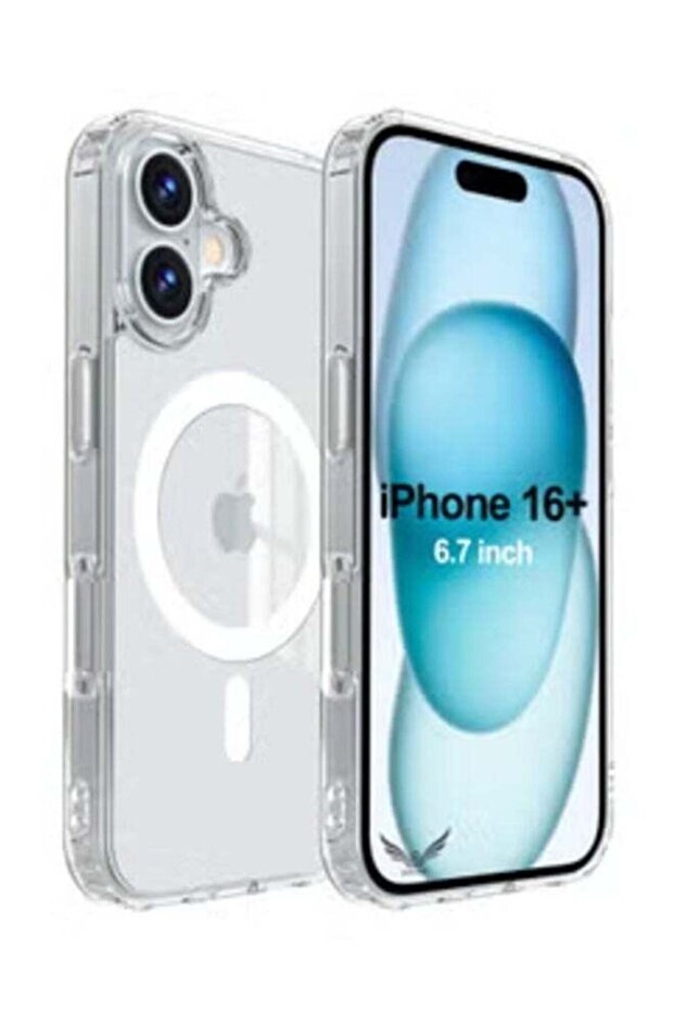 iPhone 16 Plus 6.7 inch Ultra Slim Magnetic Case – Clear, Shockproof, Wireless Charging Compatible, Anti-Scratch Cover