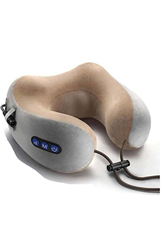 Rechargeable U Shaped Cervical Massage Pillow Neck Massager Vibration Pillow, Multifunctional Shoulder and Electric for Relax Muscles Fatigue