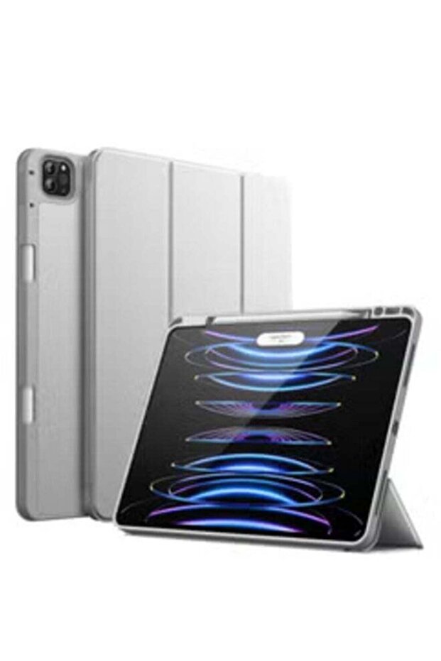 2024 iPad Pro 13" Silver Smart Case: Features Pencil Holder and Touch ID