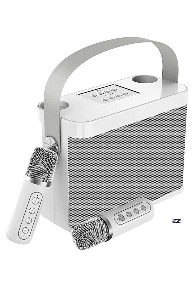Karaoke Machine with 2 Wireless UHF Microphones – Portable Bluetooth Speaker System
