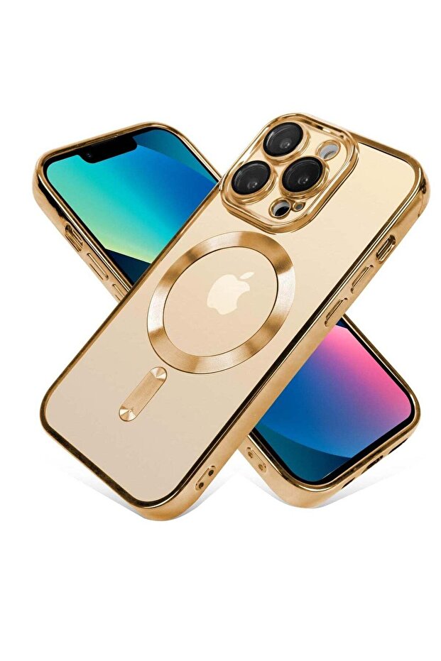 Compatible With iPhone 13 Pro Max Case with Camera Lens Protector Anti-Scratch Shockproof Protective Slim Plating iPhone 13 Pro Max Case for Women Men - Gold