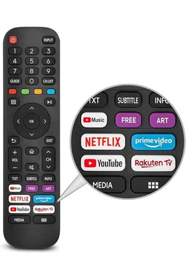Universal Replacement Remote Control for Hisense VIDAA Smart TVs - Compatible with EN2G30H and EN2A30
