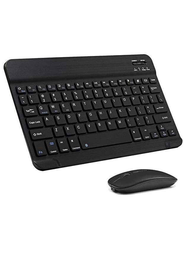 Arabic and English Bluetooth Keyboard and Mouse Combo, Ultra-Slim Portable Compact Wireless Set