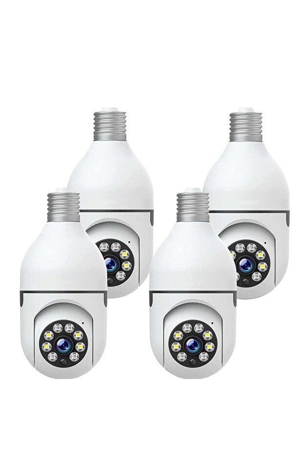 (7-Pack) WiFi Light Bulb Cameras – 360° Wireless Outdoor Security Cameras with 1080P Color Night Vision & Motion Detection