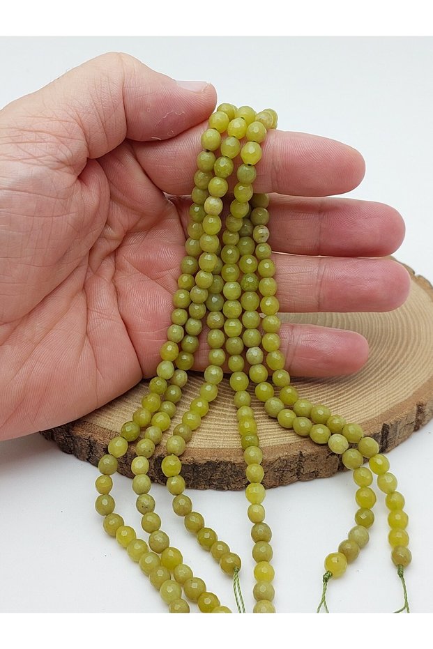 Peridot (Zebercet) Stone Light Color Faceted Cut String 6mm (62250)