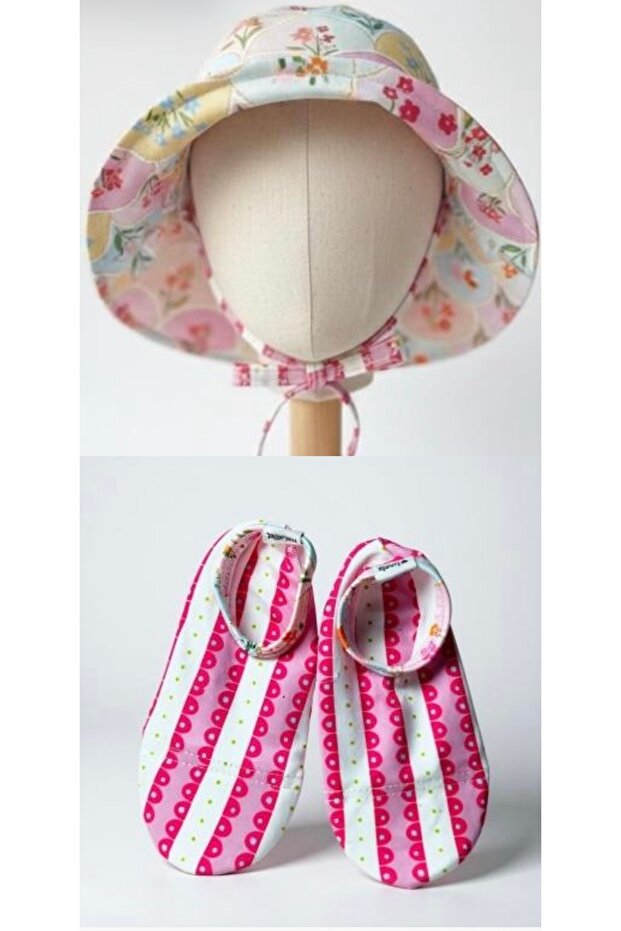 Baby Hat and Booties with Uv Protection