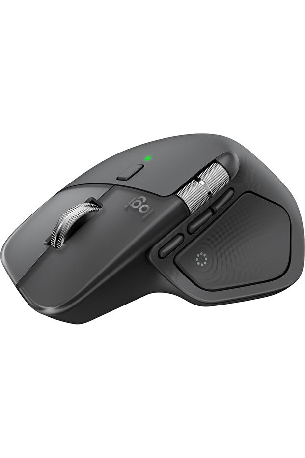 ماوس MX Master 4، ماوس لاسلكي مريح مع أداء متقدم وردود فعل حسية، تمرير فائق السرعة، شحن USB-C، بلوتوث، يدعم ويندوز وماك أو إس - لون جرافيت