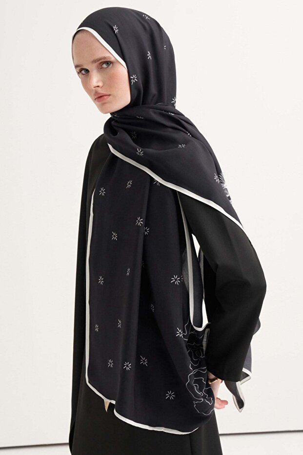 Mely Floş Shawl Black