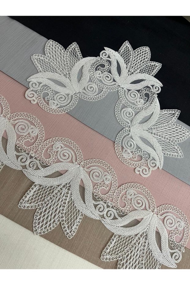 French Court Style Lace Guipure 11 Meters |   1 Edge 6 Corners Dowry Embroidered Planting and Ornamenting Lace |   1. Premium Quality