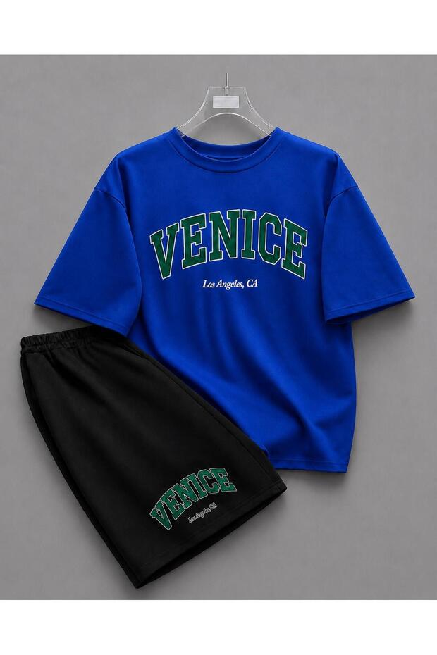 Unisex Venice Printed Shorts and T-Shirt Set