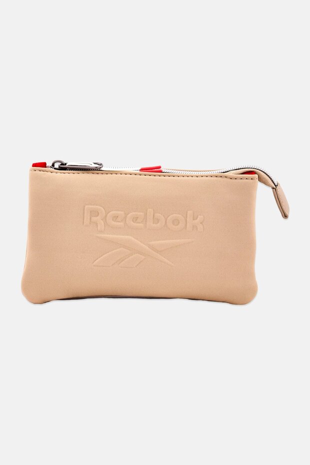 Women Brand Logo Wallet, Beige